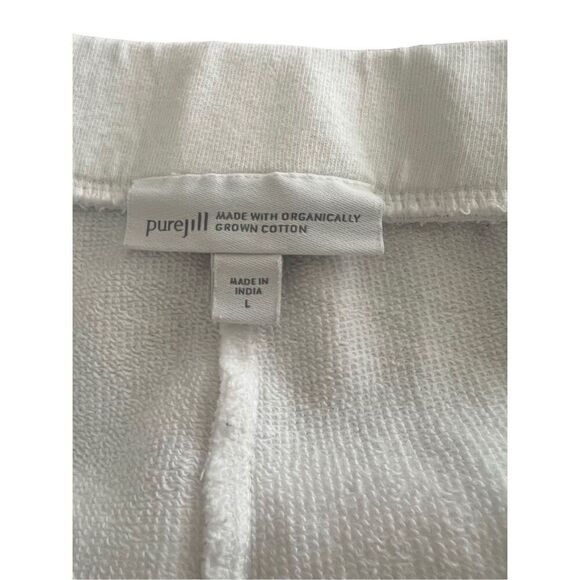 J. Jill Pure 100% cotton wide legs Crop Capri pants size L - Picture 6 of 6